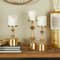 CosmoLiving by Cosmopolitan Gold Aluminum Pillar Candle Holder Set